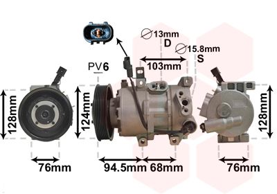 VAN WEZEL Компрессор, кондиционер 8200K295